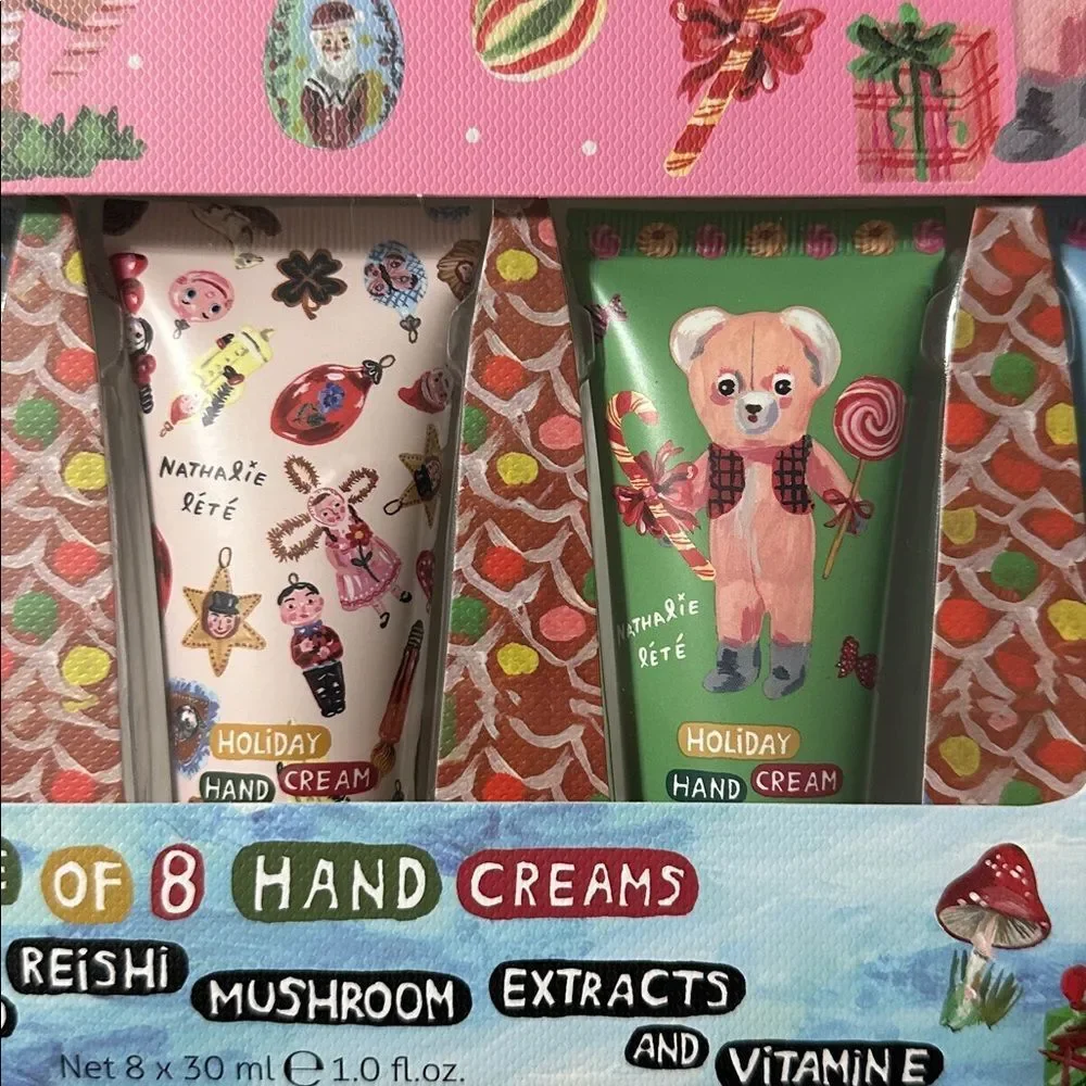Anthropologie x Nathalie Lete Gingerbread House Shaped set of 8 Hand Creams